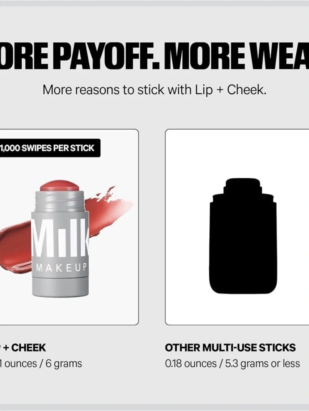 Milk Makeup Lip + Cheek Stick — Color: Werk